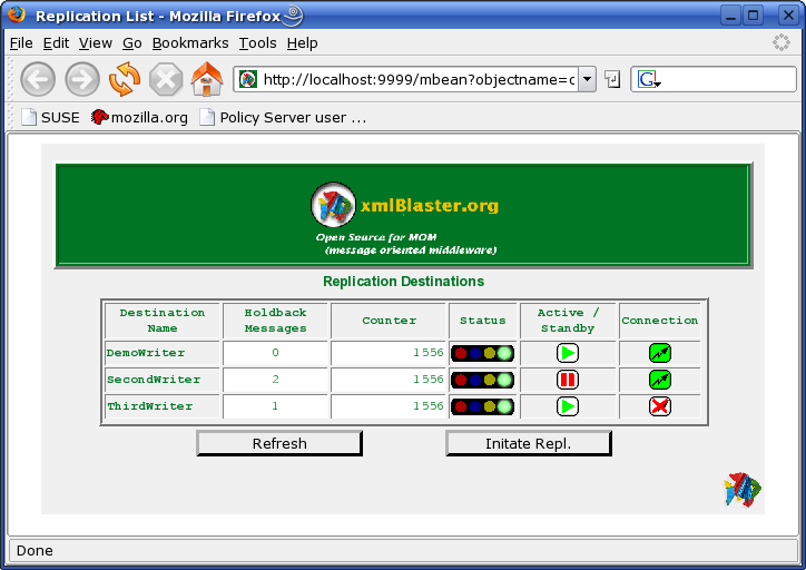 Replication List Page